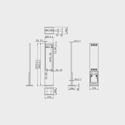 43.9 Zoll Bar Typ TFT Display Werbe-Maschine Vertikaler Bildschirm Innen- und Außenanwendung