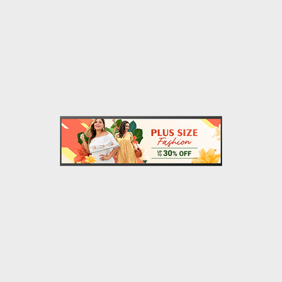37-Zoll-Bar-Display-LCD-Werbung mit schlankem Design und Vollmetallgehäuse